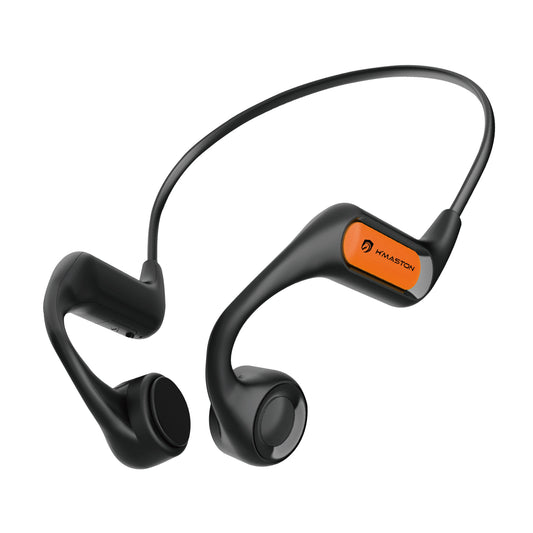 H'MASTON Fone Condução Aérea Fone de Ouvido Bluetooth para Corrida Cancelamento com Microfone a Prova Dágua RS-64 (PRETO)